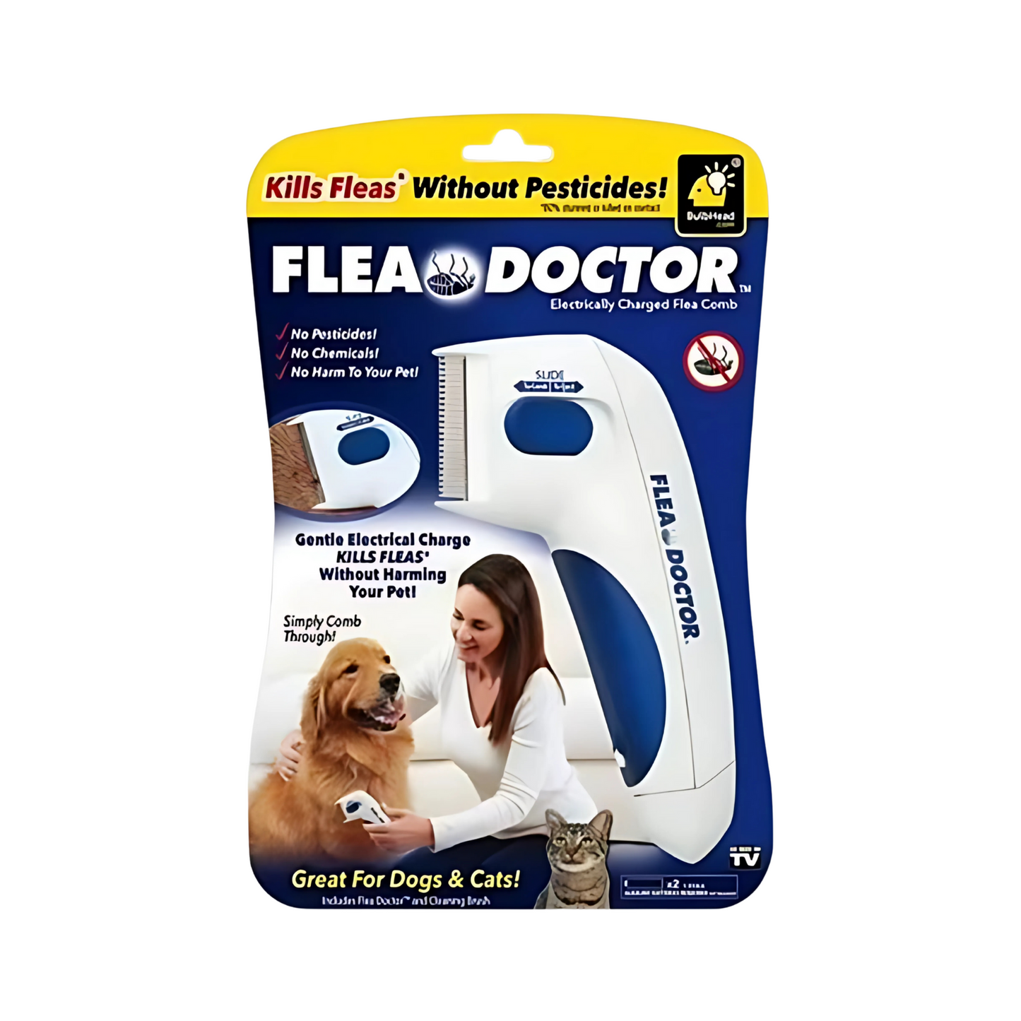 30% OFF /FLEADOCTOR- Cepillo Eléctrico Mata Pulgas y Garrapatas