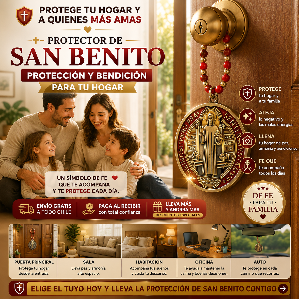 PROTECTOR SAN BENITO ♥️ Protección y Bendición para tu familia y tu hogar🏡