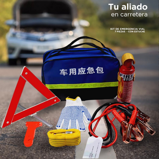 KIT DE EMERGENCIA SEGURIDAD AUTO- 7 Piezas