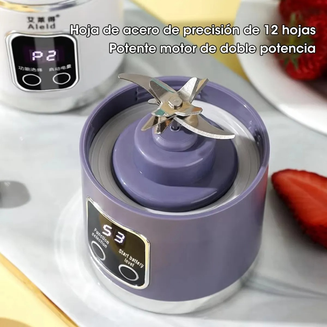 OFERTA CYBER! 30% Licuadora Procesadora Portátil con Pantalla LED y Carga USB