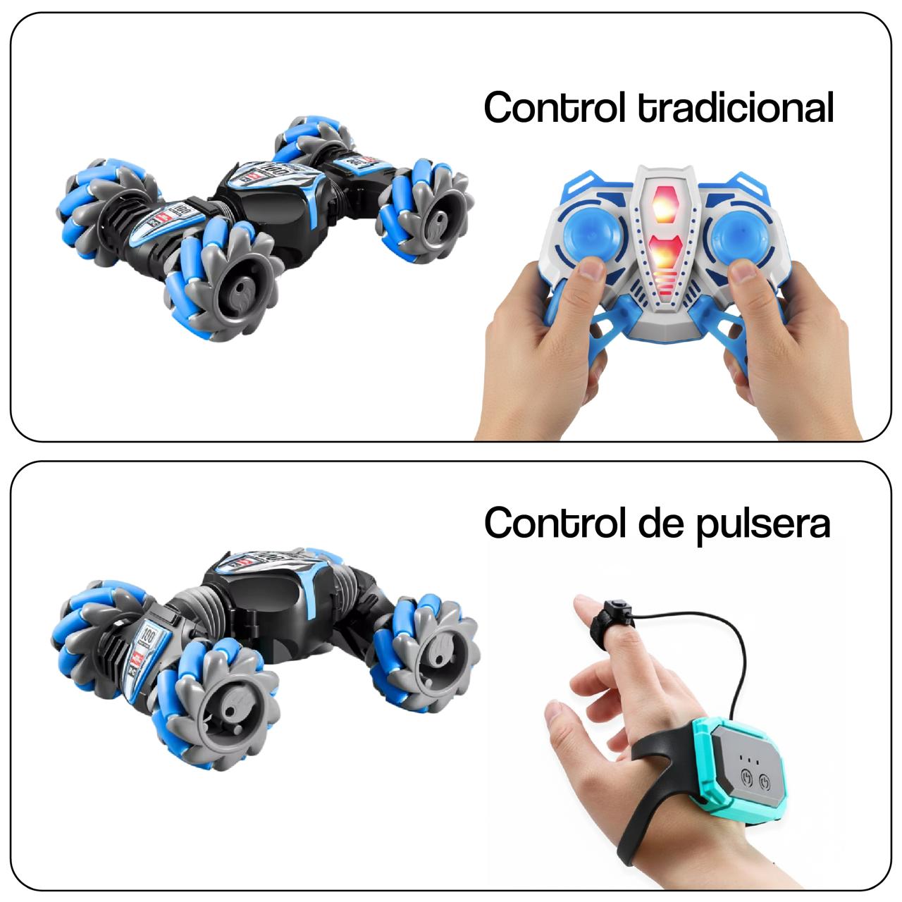 30% OFF- EL MEJOR REGALO🎁: Auto Acrobático 4x4  con Sensor de movimiento- Color AZUL Disponible