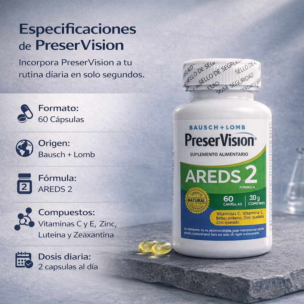 40% OFF- PRESER VISION Cuida tu salud visual (60 capsulas)