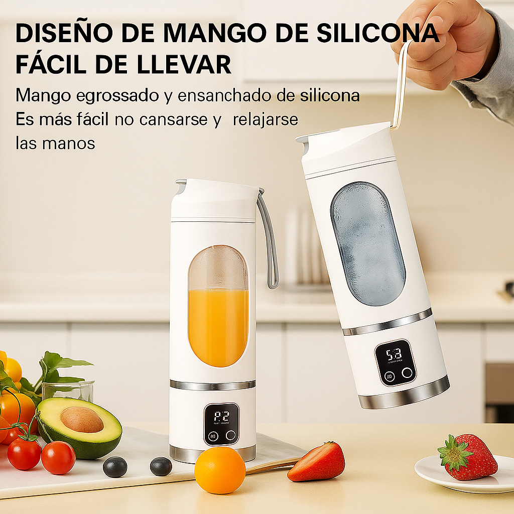 OFERTA CYBER! 30% Licuadora Procesadora Portátil con Pantalla LED y Carga USB