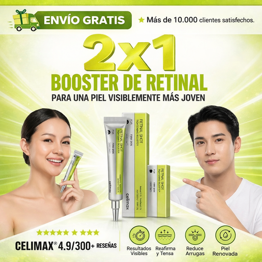 🔥CELIMAX RETINAL SHOT 2x1 – ¡Piel más firme y sin arrugas! ✨