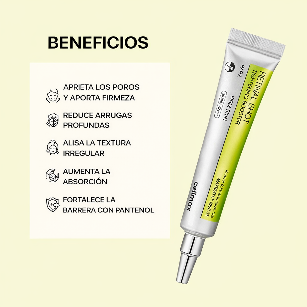 🔥CELIMAX RETINAL SHOT 2x1 – ¡Piel más firme y sin arrugas! ✨