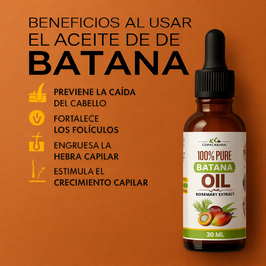 2x1 ACEITE DE BATANA - Hidratación y Fortalecimiento Capilar- 30ML