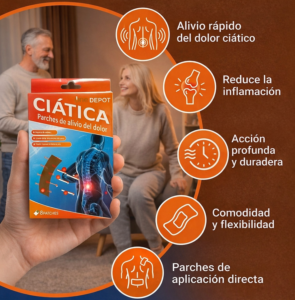 🚨 2x1 PARCHES PARA CIÁTICA 🚨 QUE NO TE FRENE EL DOLOR, 16 parches