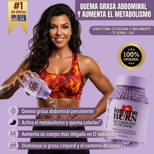 40% OFF🌸LEMME BURN 🌸Activador metabólico y Quema grasa abdominal, 60 capsulas