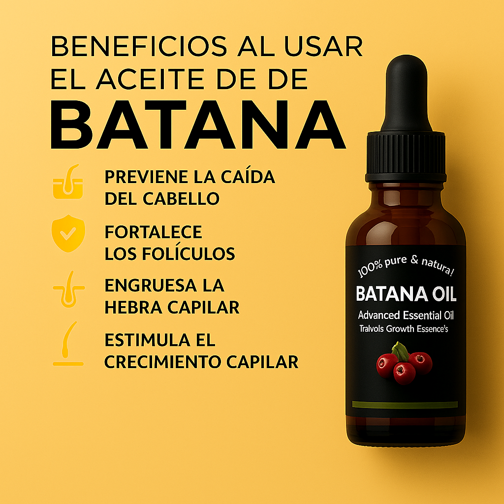 2X1 ACEITE DE BATANA- Hidratación y Fortalecimiento Capilar- 30ML