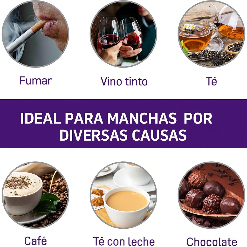 Pasta Blanqueadora OBSESSIVE/ Corrige el color, elimina las manchas y potencia tu sonrisa sin sensibilidad.