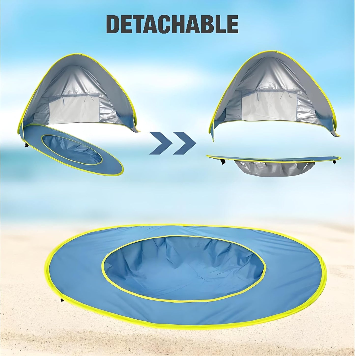 30% OFF- 🎁Carpa con Protección UV y piscina incorporada