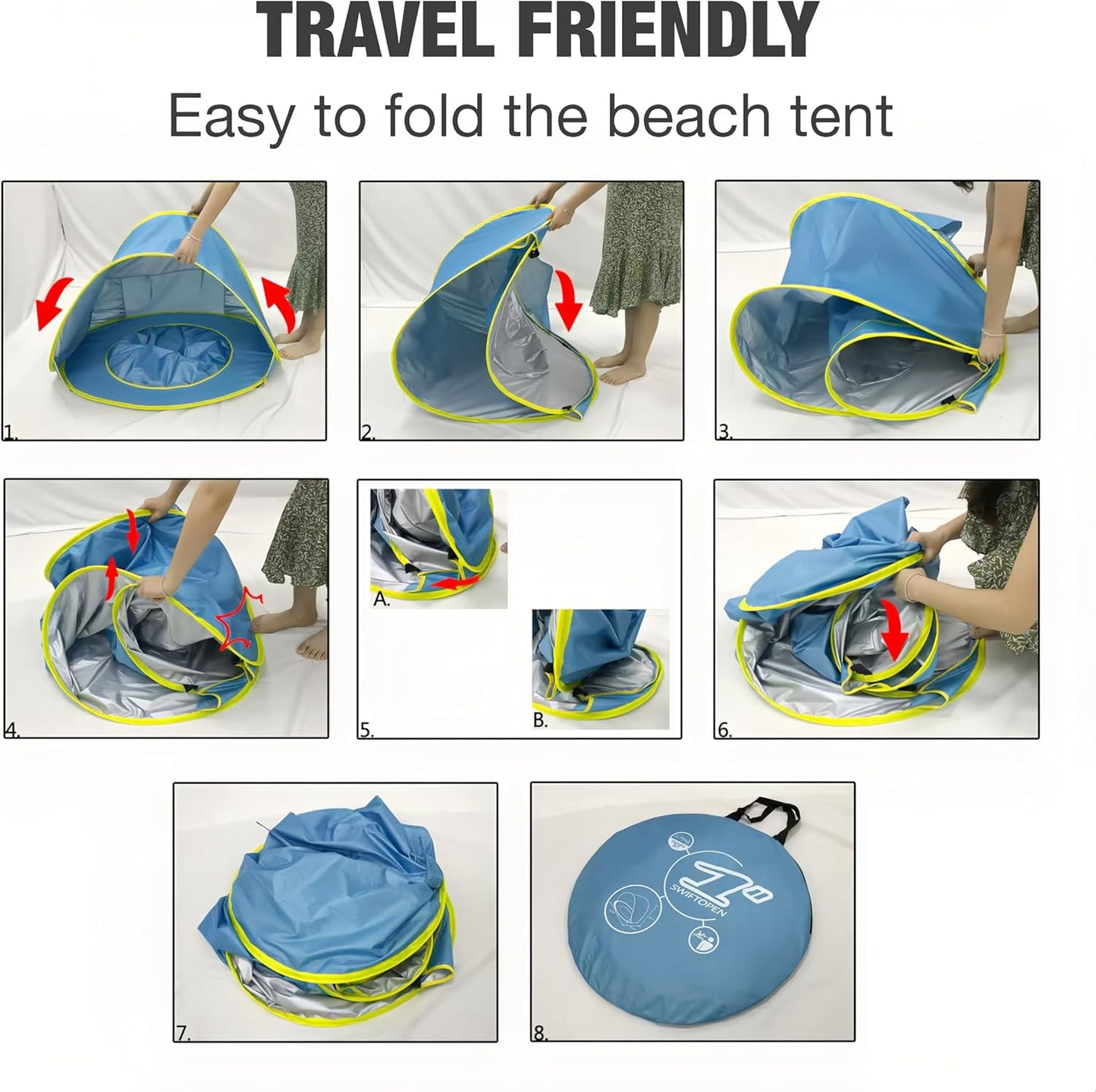 30% OFF- 🎁Carpa con Protección UV y piscina incorporada