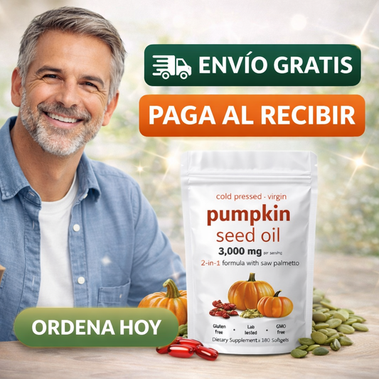 40% OFF- ACEITE DE SEMILLA DE CALABAZA- 60 cápsulas