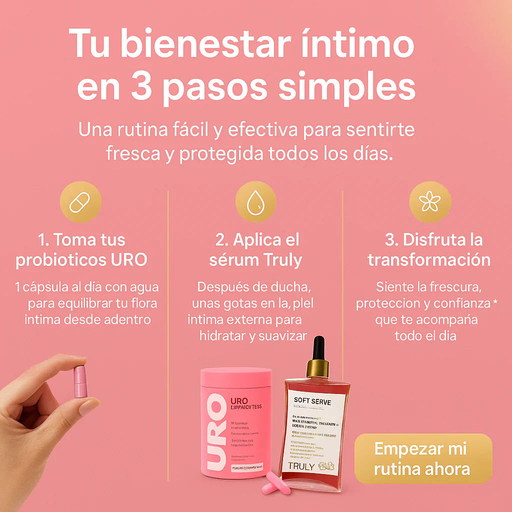 40% OFF- Combo Cuidado Total Íntimo- Aceite TRULY + URO Probiótico