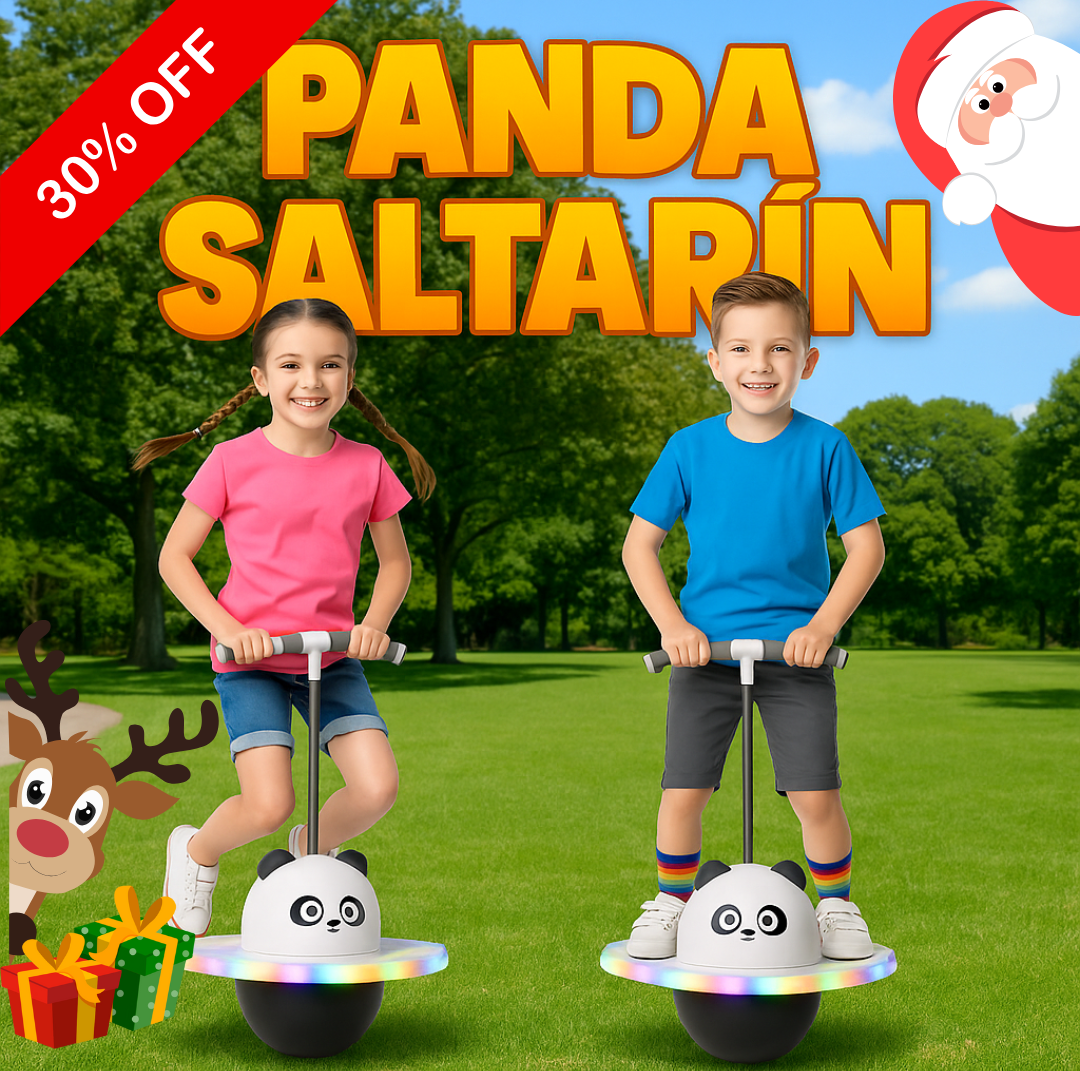 EL MEJOR REGALO🎁: Panda Saltarín con Luces LED🎅