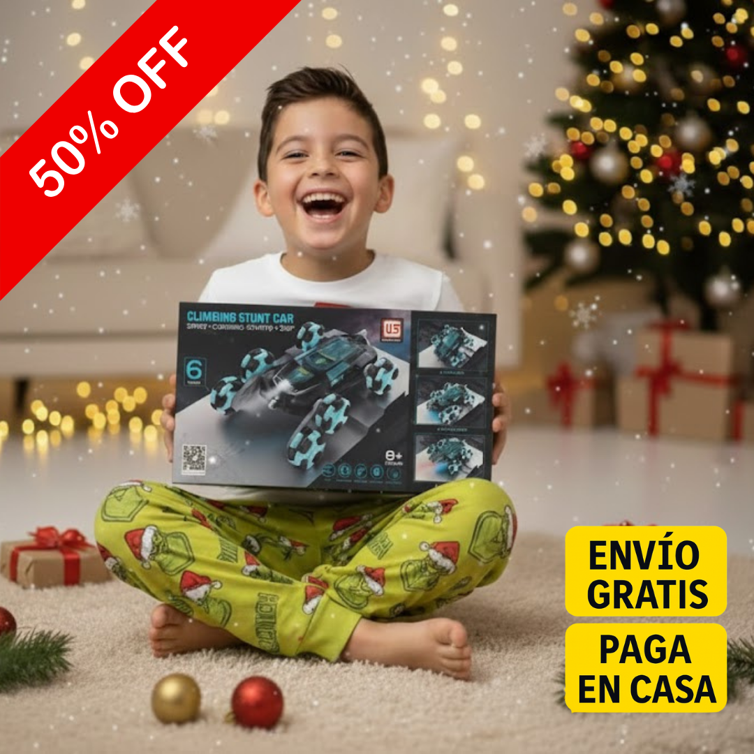 50% OFF- AUTO CONTROL REMOTO 6X6 todo terreno con Sensor de Movimiento- Efecto Humo- Luces LED y SONIDO integrado