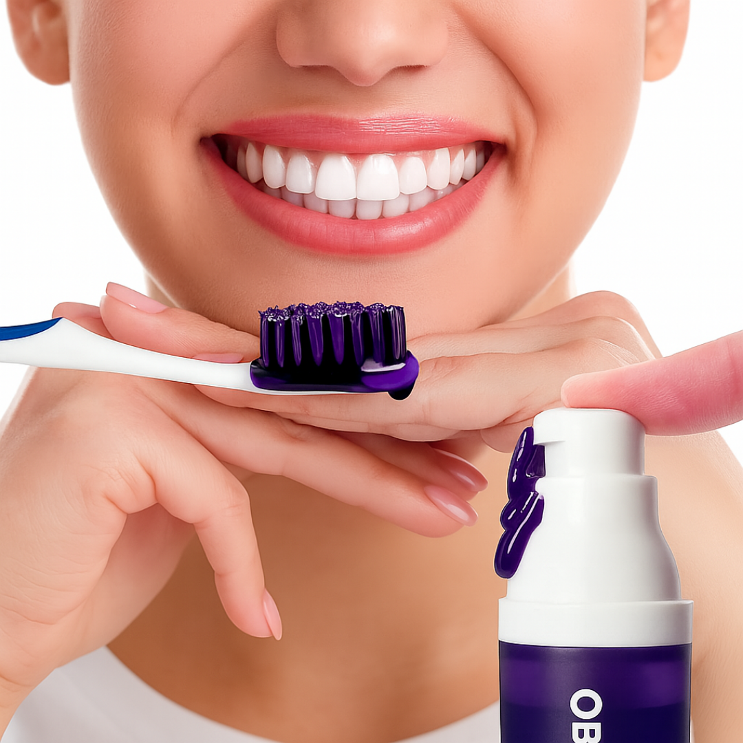 Pasta Blanqueadora OBSESSIVE/ Corrige el color, elimina las manchas y potencia tu sonrisa sin sensibilidad.