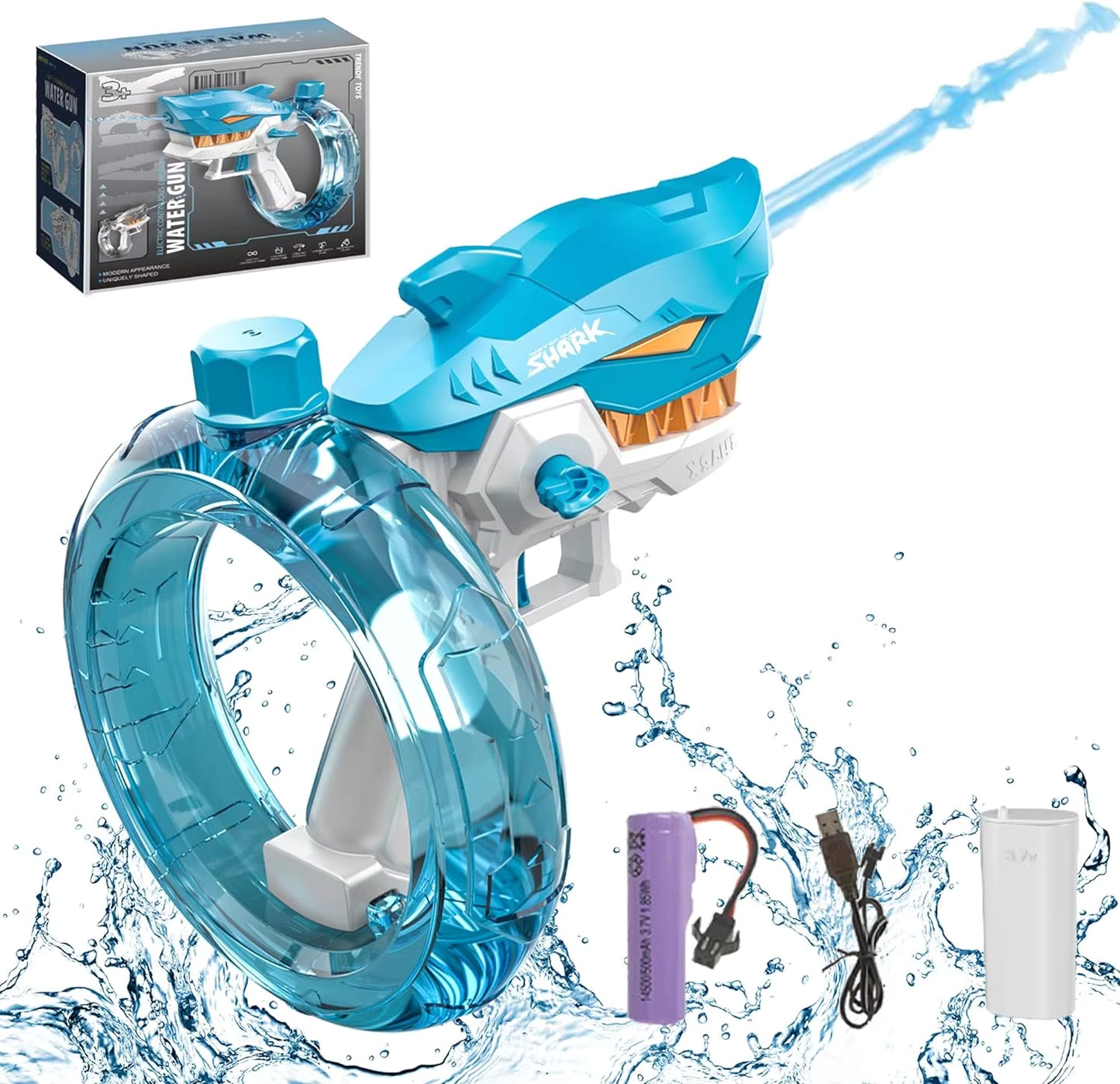 50% OFF- PISTOLA DE AGUA SHARK JUGUETE