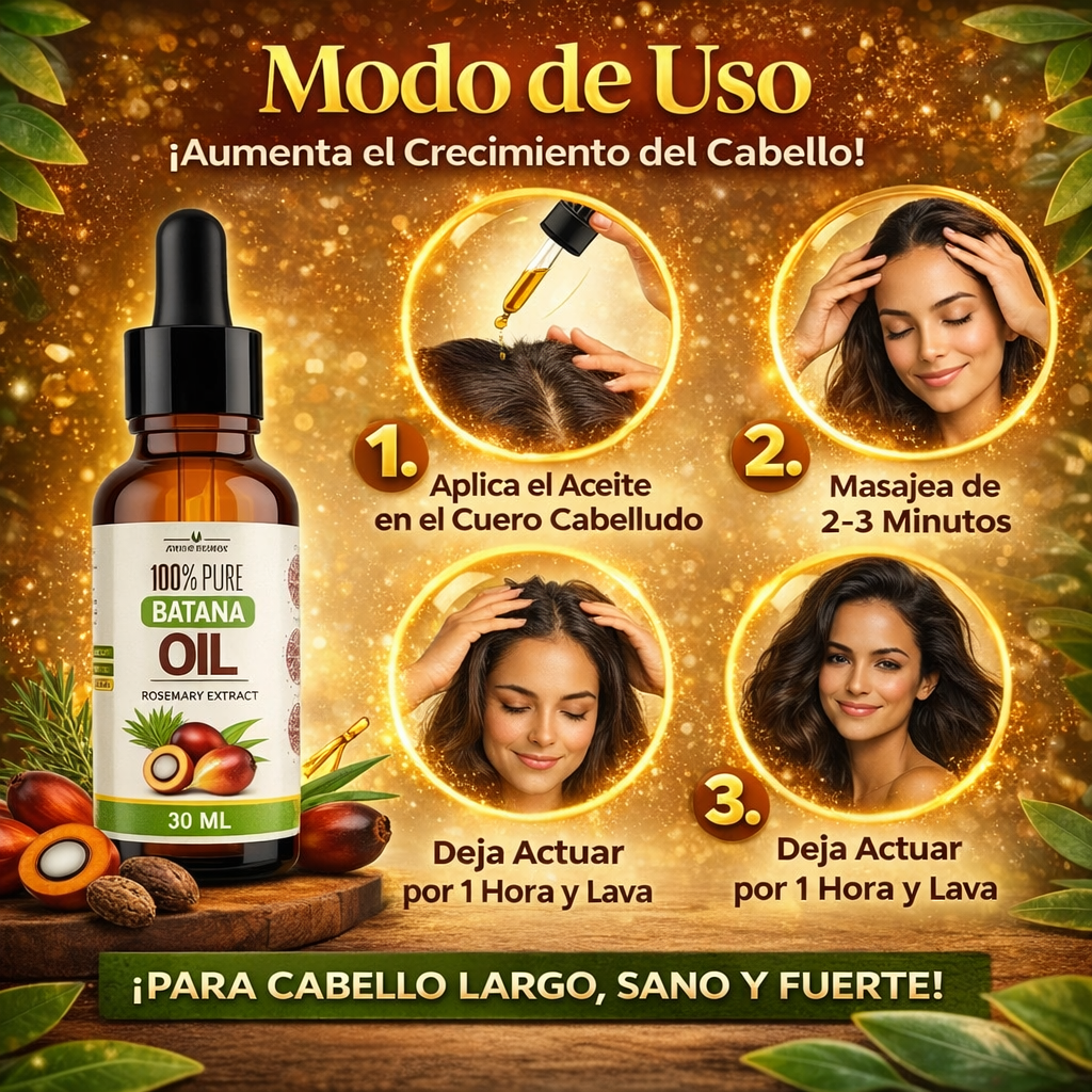 ACEITE DE BATANA 2x1 - Hidratación y Fortalecimiento Capilar- 30ML