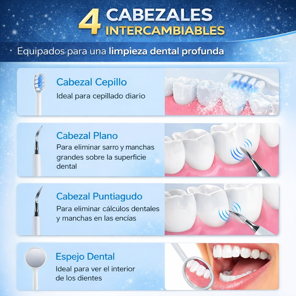 🔥40% OFF 🔥 SET LIMPIADOR DENTAL 🦷 Remueve sarro y elimina suciedad desde casa.