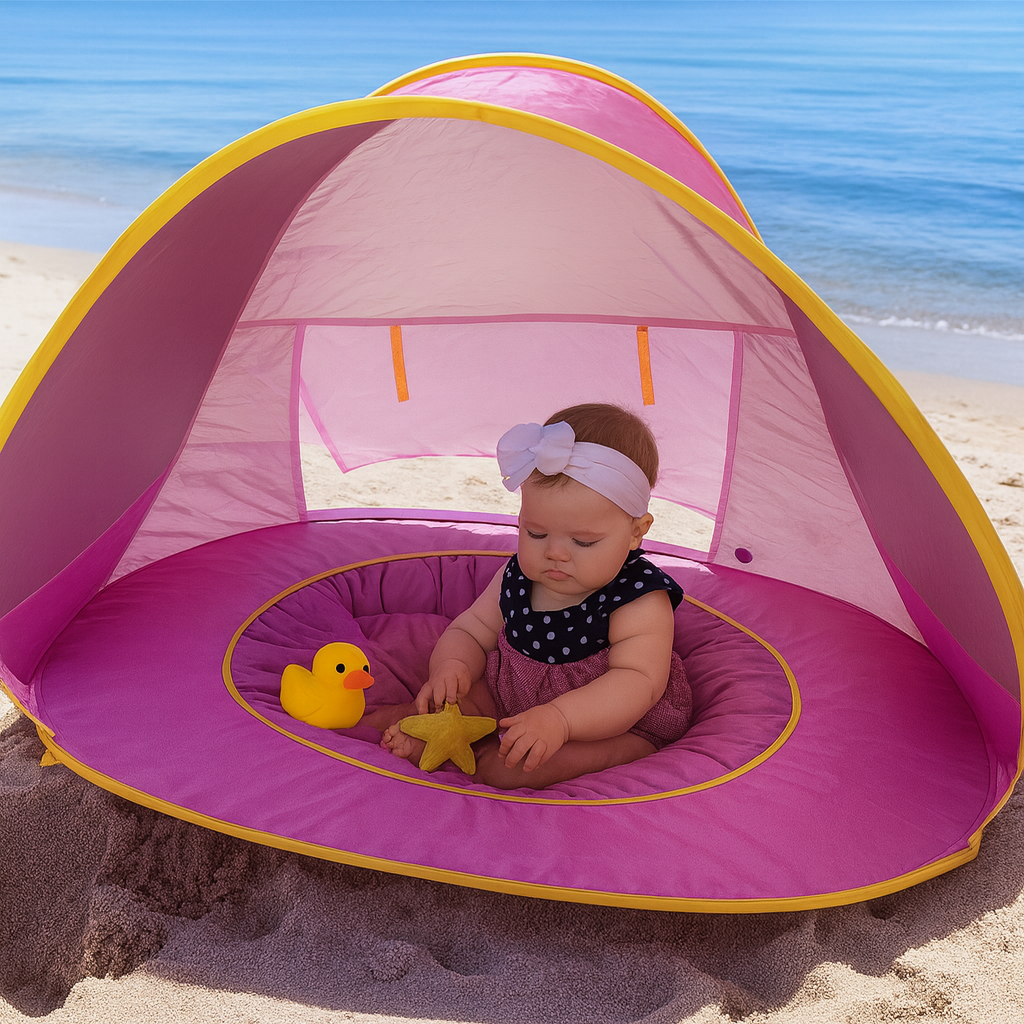 30% OFF- 🎁Carpa con Protección UV y piscina incorporada