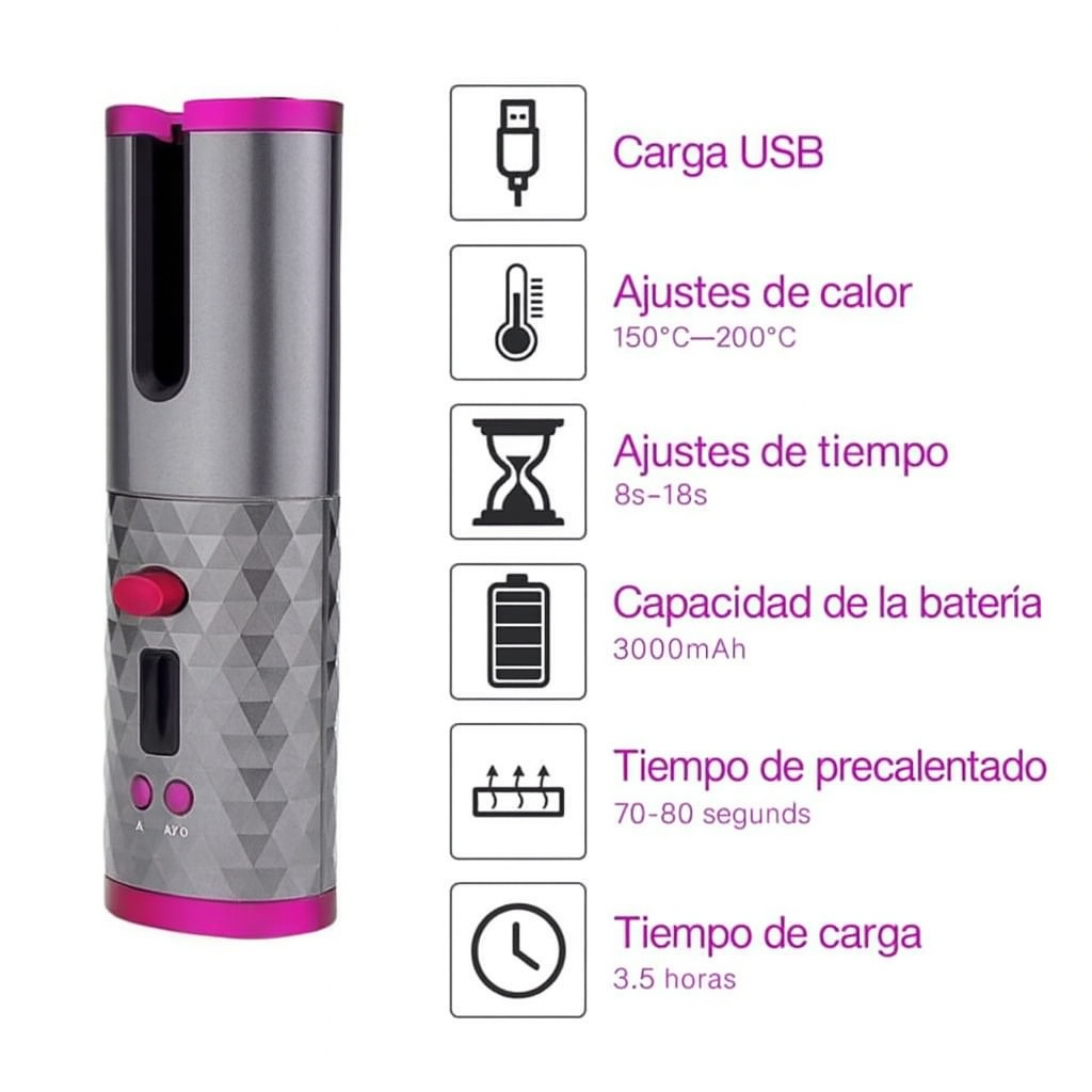RoseCurl™- Rizador Automático Inalámbrico