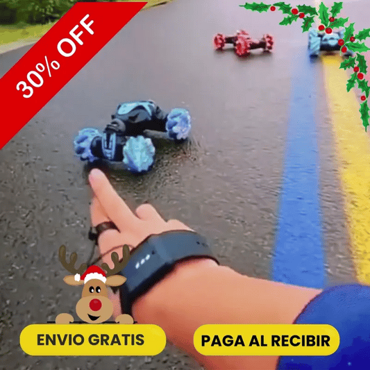 30% OFF- EL MEJOR REGALO🎁: Auto Acrobático 4x4  con Sensor de movimiento- Color AZUL Disponible
