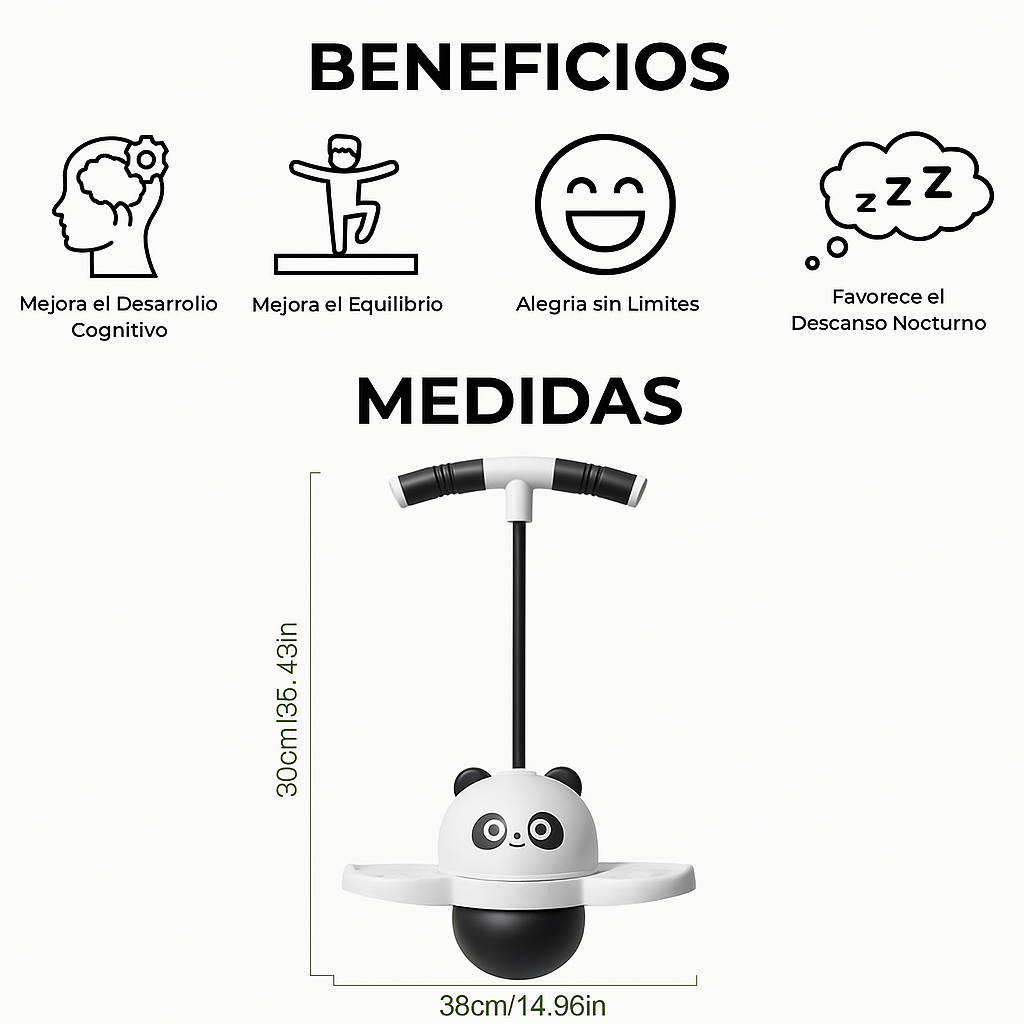 EL MEJOR REGALO🎁: Panda Saltarín con Luces LED🎅