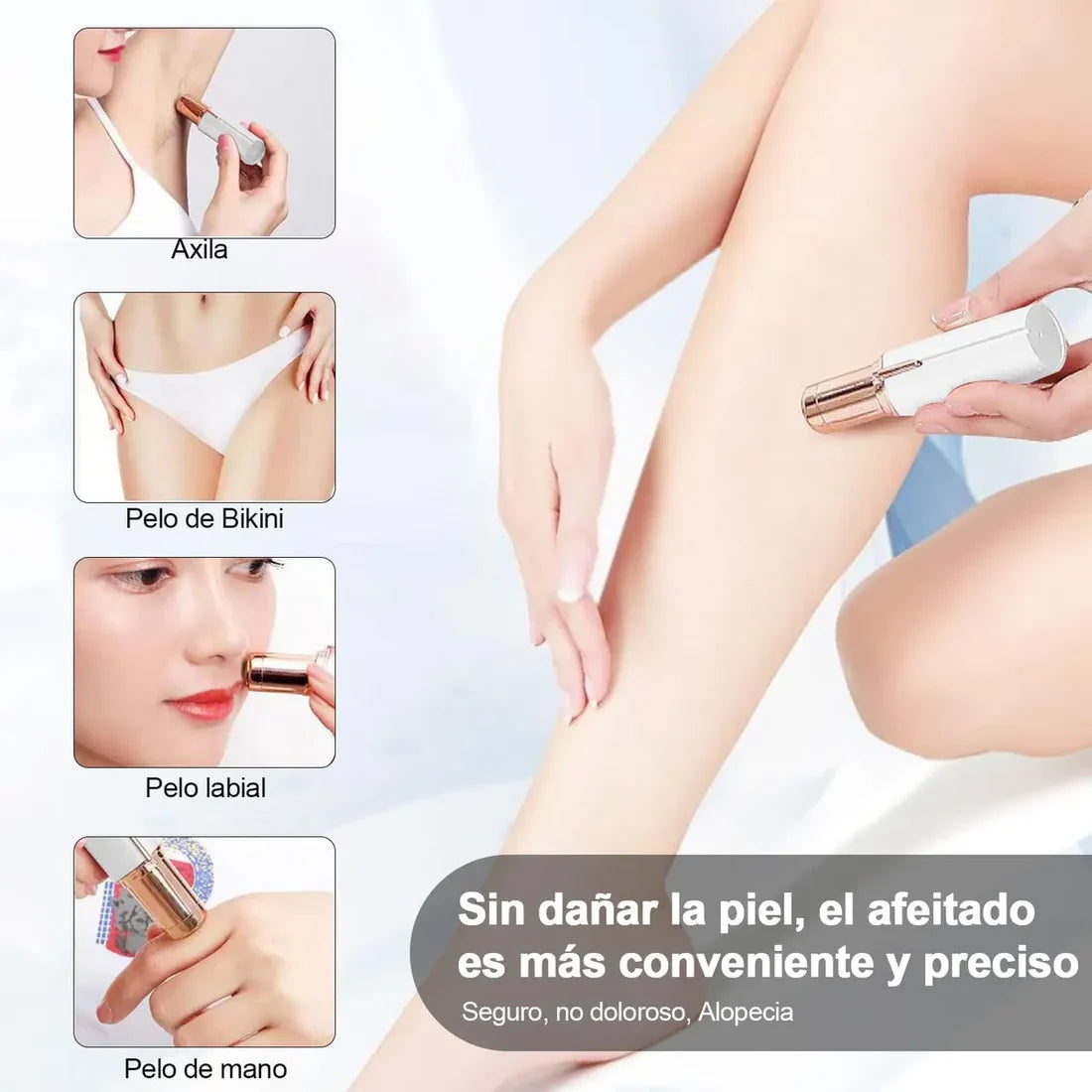 LUMISKIN, Depiladora facial/ De REGALO un Cepillo Alisador Rizador de Cerámica