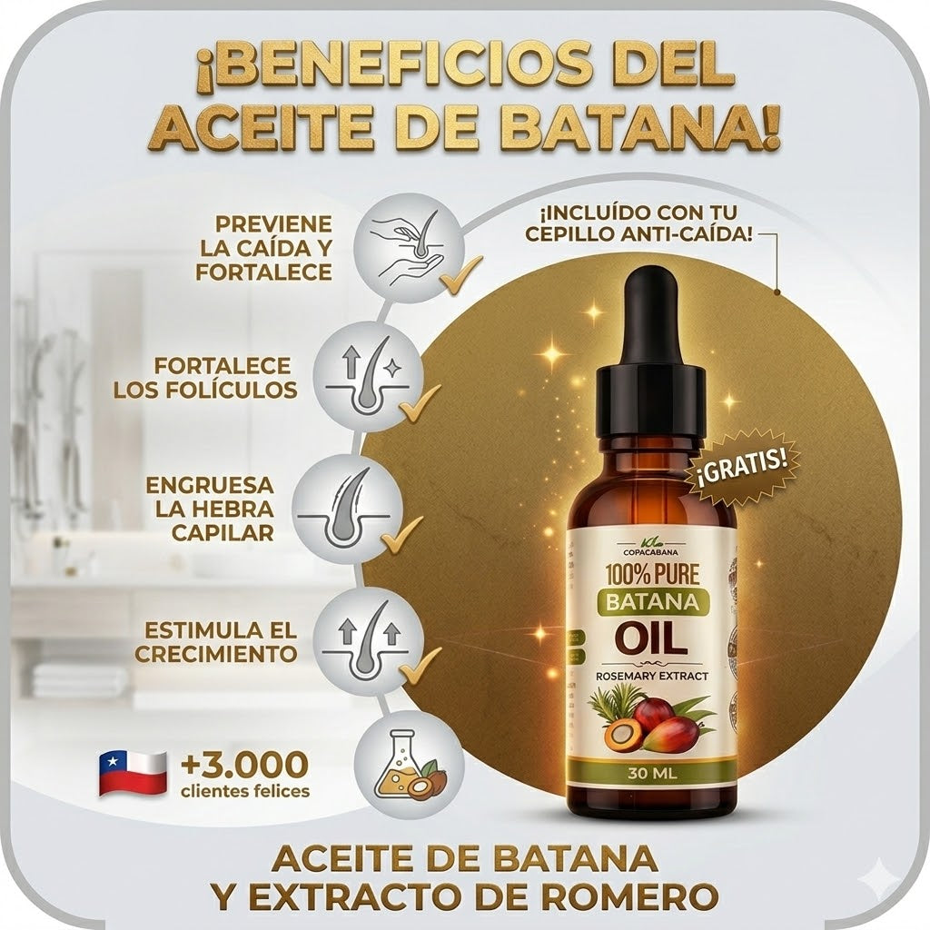 🚨 TRATAMIENTO CAPILAR ANTI-CAIDA ¡CEPILLO CON LUZ LED Y MASAJEADOR+ ACEITE DE BATANA GRATIS! 🎁